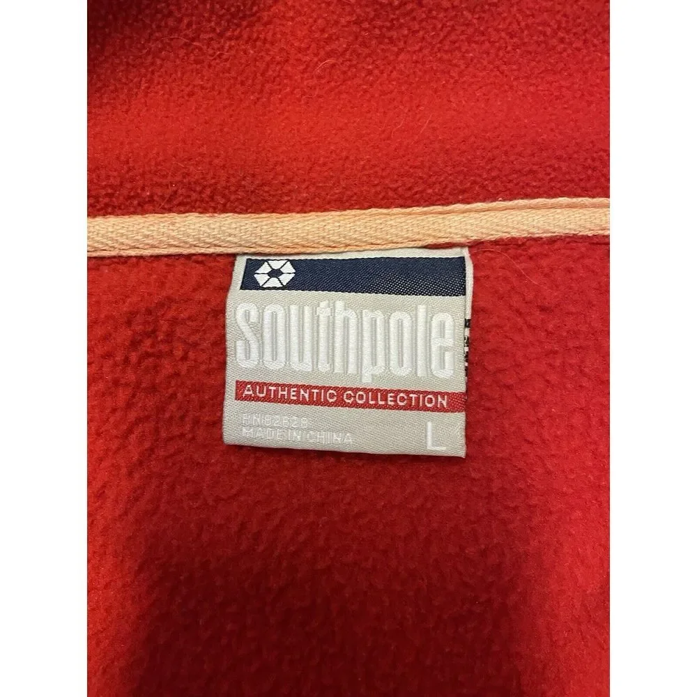 Vintage Southpole Zip Up Fleece‎ Coat Y2K Sweater Mens Size L Jacket Streetwear